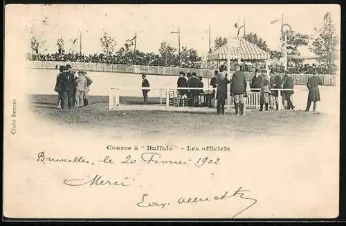 AK Paris, Course à Buffalo, Les officiels, Radrennbahn