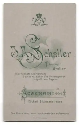 Fotografie F.A. Schaller, Schweinfurt, Rückert & Linsenstrasse, würdevoller Herr in geistlichem Gewand