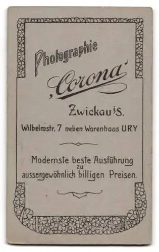 Fotografie Corona, Zwickau i. S., Wilhelmstr. 7, Mutter mit Kind und Buch