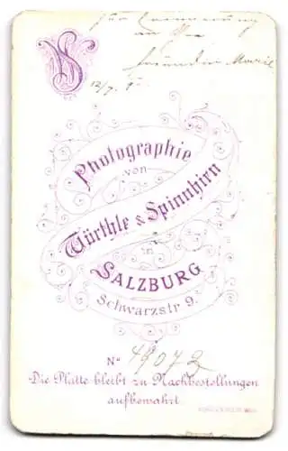 Fotografie Würthle u. Spinnhörn, Salzburg, Schwarzstrasse 9, Porträt einer jungen Frau