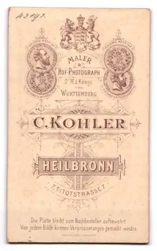 Fotografie C. Kohler, Heilbronn, Titotstrasse 7, Portrait einer jungen Frau