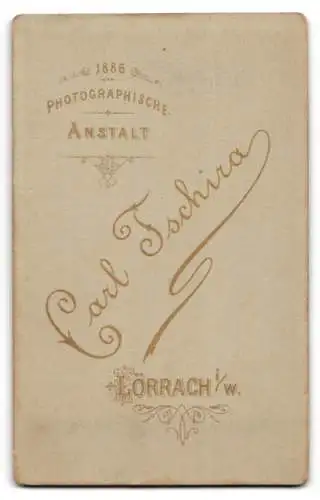 Fotografie Carl Tschira, Lörrach i. W., Porträt eines Mannes