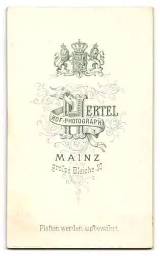 Fotografie C. Hertel, Mainz, grosse Bleiche 50, Portrait eines jungen Mannes