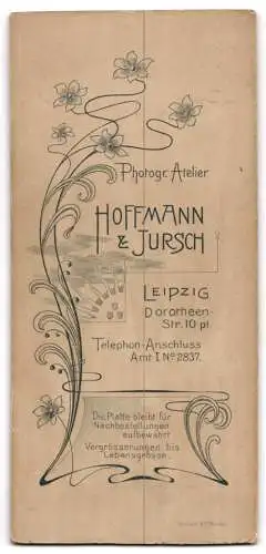 Fotografie Hoffmann &amp Jursch, Leipzig, Dorotheen-Str. 10, Herr mit Hut und Schnauzbart