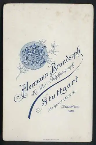 Fotografie H. Brandseph, Stuttgart, Marienstrasse 36, Porträt eines eleganten Paares