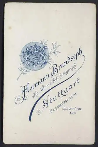 Fotografie Hermann Brandseph, Stuttgart, Marienstrasse 36, Elegantes junges Ehepaar