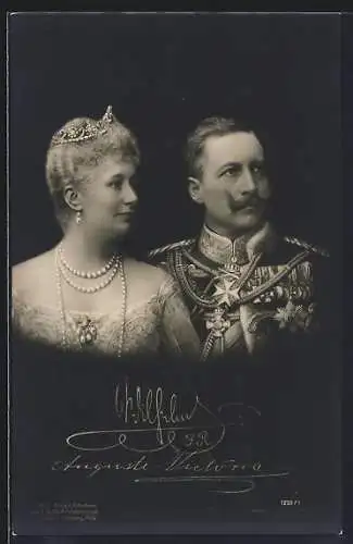 AK Wilhelm und Augusta Victoria im Portrait