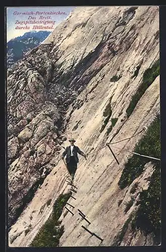 AK Garmisch-Partenkirchen, das Brett, Zugspitzbesteigung durchs Höllental