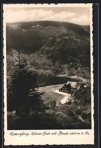 AK Teichbaude (Baude am kleinen Teich), Blick auf die Baude