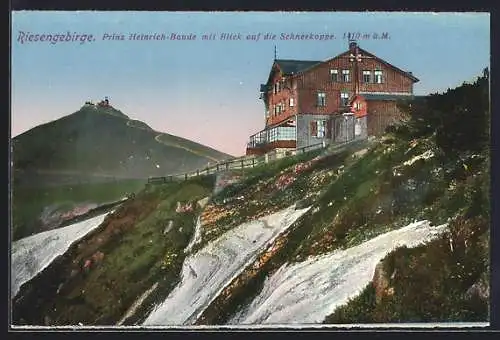 AK Prinz Heinrich-Baude, Partie mit Blick auf die Schneekoppe