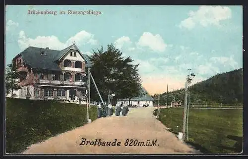 AK Brotbaude auf dem Brückenberg im Riesengebirge