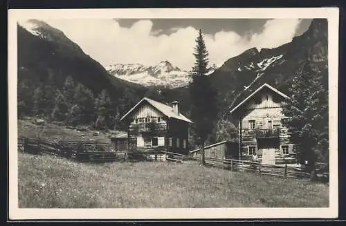 AK Zandlacher Hütte, im Riekengraben mit Stapnick