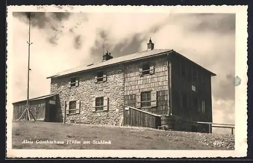 AK Alois Güntherhaus, am Stuhleck, Blick auf das Haus