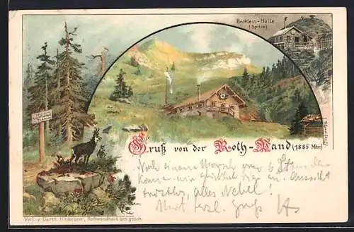 AK Neuhaus bei Schliersee, Böcklein-Hütte und Rothwandhaus an der Roth-Wand