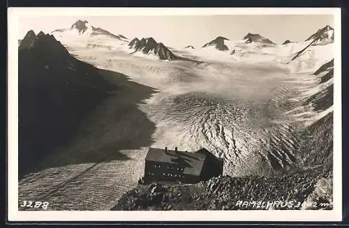 AK Ramolhaus, Blick auf die Berghütte