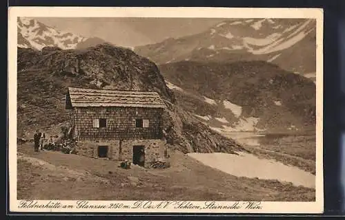 AK Feldnerhütte am Glanzsee, Berghütte des Dt. u. Österr. Alpen-Vereins, Sektion Steinnelke