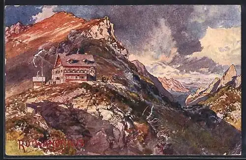 Künstler-AK Edward Harrison Compton: Rotwandhaus, Totalansicht