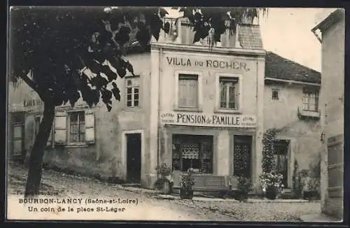 AK Bourbon-Lancy, Un coin de la place St-Léger