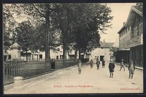 AK Rully, Fontaine et Place Sainte-Marie