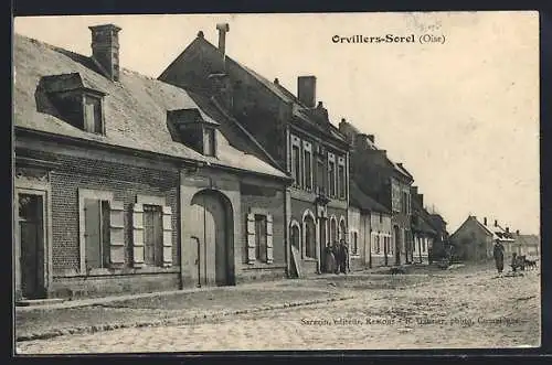 AK Orvillers-Sorel, Ortsansicht mit Strassenansicht