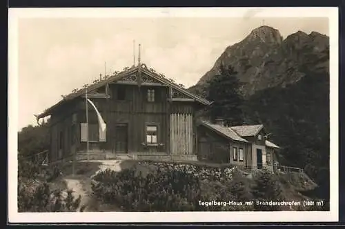 AK Tegelberghaus, Ansicht mit Branderschrofen