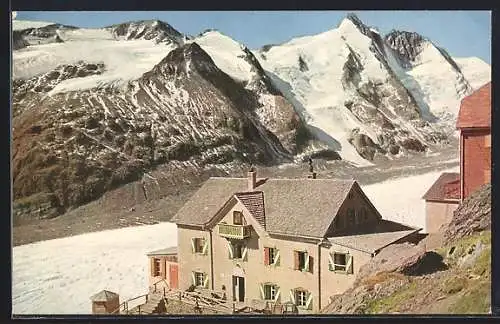 AK Kaiser Franz-Josef-Haus, Hütte vor dem Grossglockner