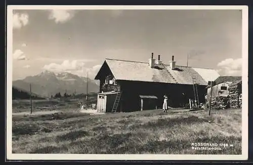 AK Radstädterhütte, Blick auf Rossbrand und Berghütte