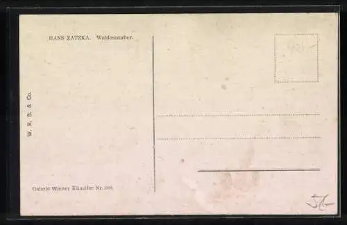 Künstler-AK Hans Zatzka: Waldeszauber, Frauen an einer Quelle