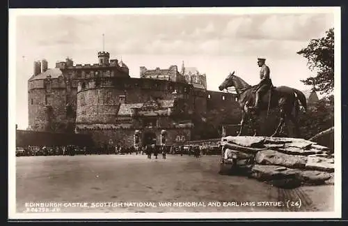 AK Edinburgh, Castle, Scottish National War Memorial and Earl Haig Statue