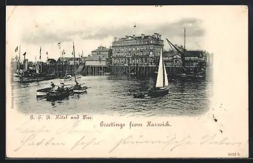 AK Harwich, G. E. R. Hotel and Pier