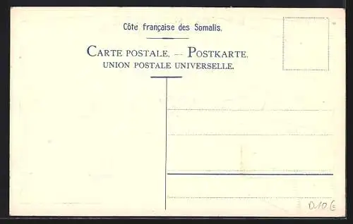 AK Briefmarken und Wappen Protectorat deja Cote des Somalis, Flagge