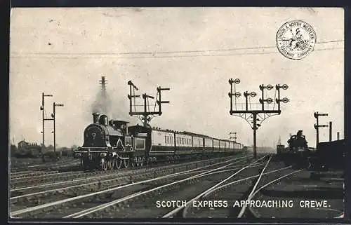 AK Scotch Express approaching Crewe, Britische Eisenbahn