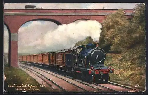 AK Continental Express near Brentwood, englische Eisenbahn