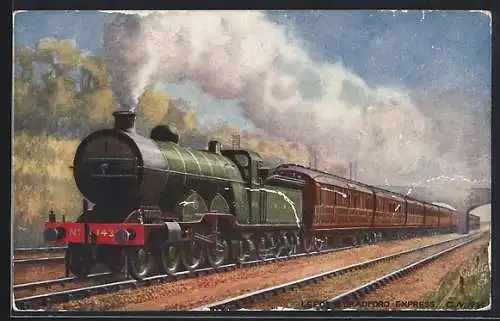 AK Englische Eisenbahn Leeds & Bradford Express der G. N. R.