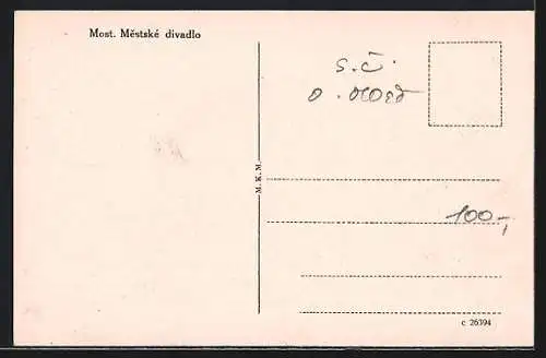 AK Brüx / Most, Stadttheater