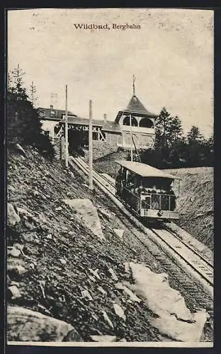 AK Auffahrt der Bergbahn Wildbad