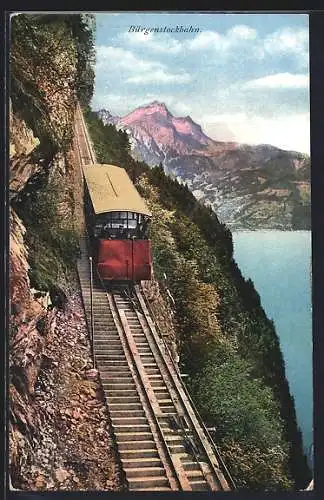 AK Bürgerstockbahn, Fahrt vom Berg herab