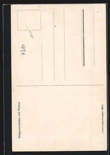 AK Bürgenstockbahn mit Pilatus