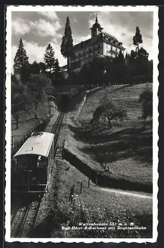 AK Walzenhausen, Bad-Hotel, Bergbahn