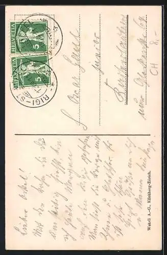 AK Rigibahn, Bergbahn mit Blick zum Pilatus