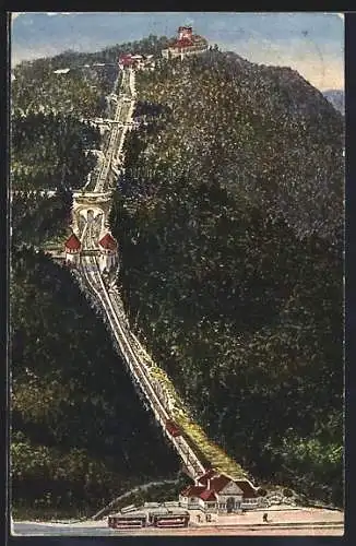 AK Baden-Baden, Drahtseilbahn a. d. Merkur