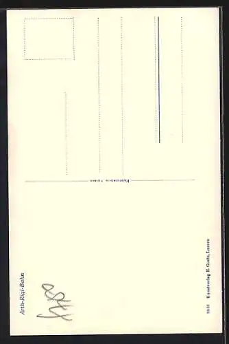 AK Panorama mit der Arth-Rigi-Bahn
