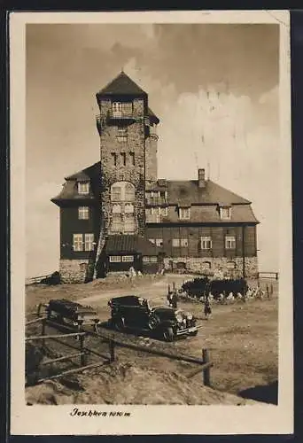 AK Reichenberg / Liberec, Blick auf Jeschken