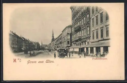 AK Wien, Blick in die Praterstrasse