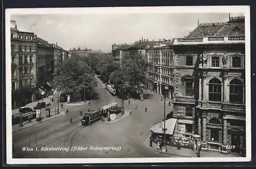 AK Wien, Strassenbahn am Schubertring