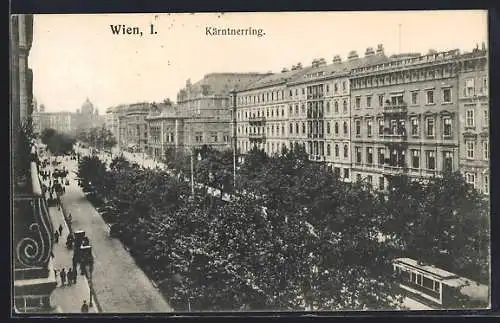 AK Wien, Strassenbahn am Kärntnerring