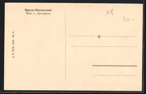AK Wien, Das Opern-Restaurant, Innenansicht, Operngasse