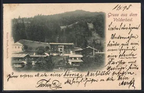 AK Hall i. Tirol, Volderbad aus der Vogelschau