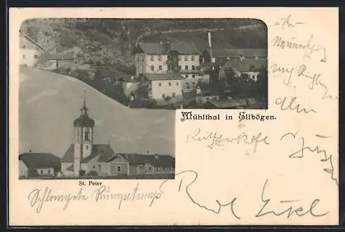 AK Ellbögen, Mühlthal, St. Peter, Ortsansichten aus der Vogelschau