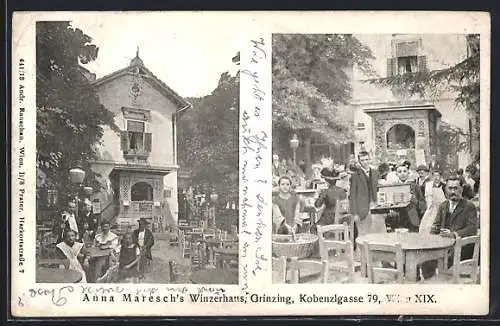 AK Wien, Grinzing, Gasthof Anna Mareschs Winzerhaus, Kobenzlgasse 79